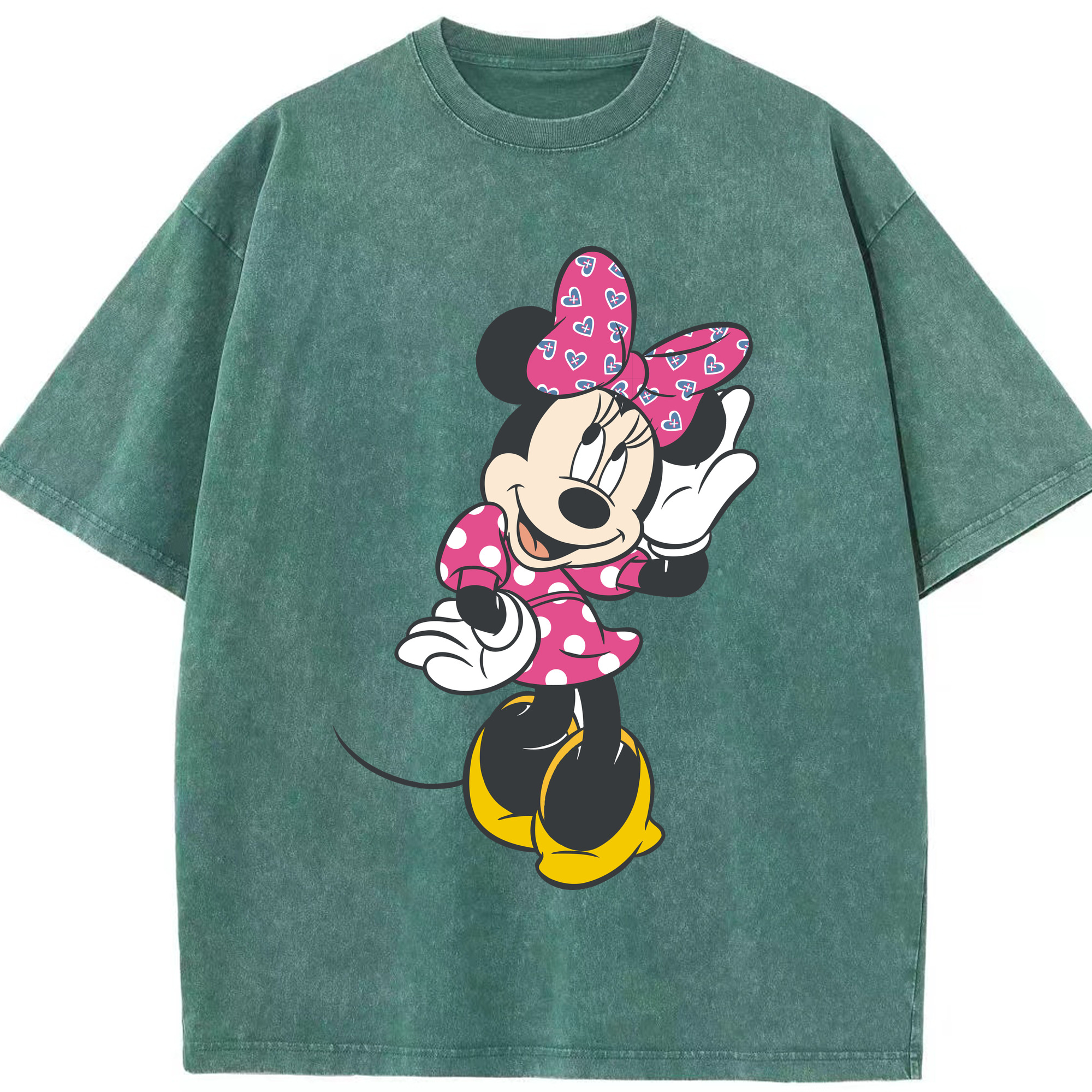 （画像用） ミッキーマウス Mickey Mouse 綿100% ヴィンテージ風 半袖Tシャツ（フロントプリント）